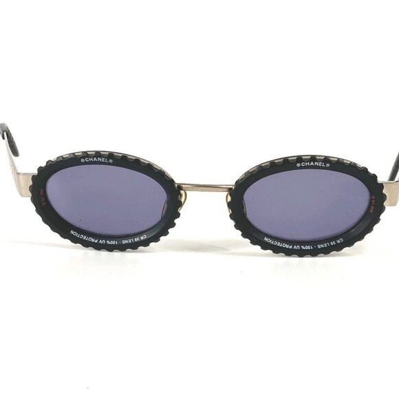 CHANEL 10506 90405 vintage 31 RUE CAMBON Camera Lens Oval Wave sunglasses - Picture 3 of 15